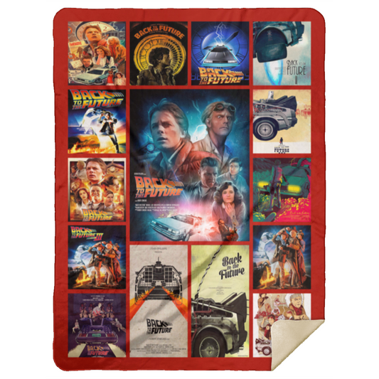 Back To The Future Movie Fleece Blanket, Premium Sherpa Blanket, Back To The Future Blanket, Movie Blanket, Science Fiction Film BlanketMSHL Premium Sherpa Blanket 60x80
