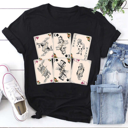 Alice Cartoon Card T-Shirt