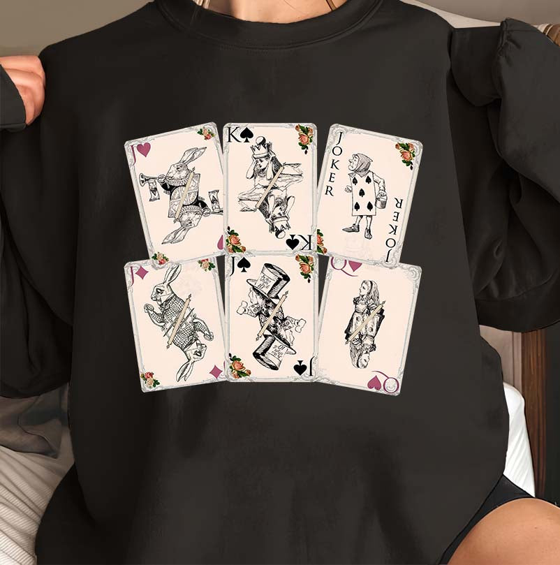 Alice Cartoon Card T-Shirt