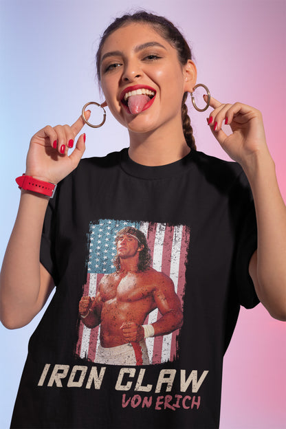 American Flag Von Erich Iron Claw T-Shirt