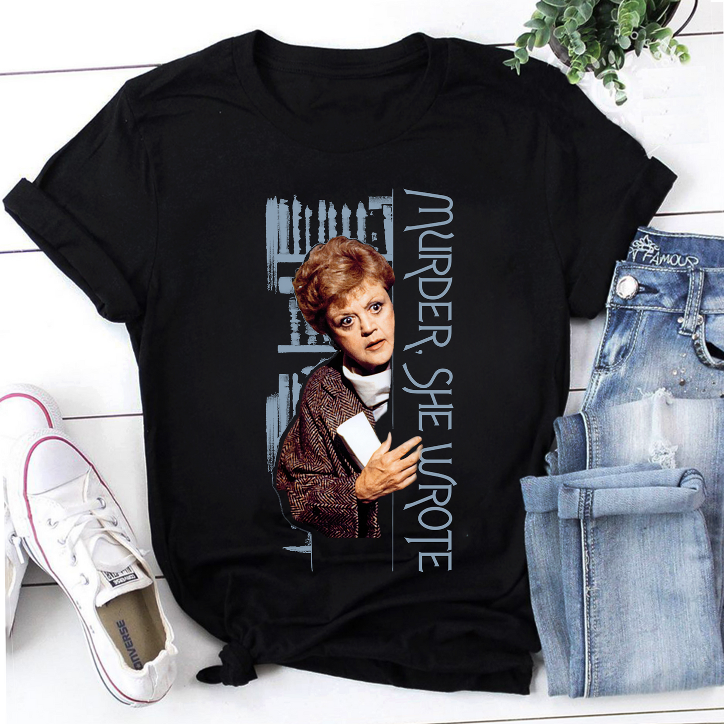 Angela Lansbury Murder She Wrote Vintage Jessica Fletcher T-Shirt