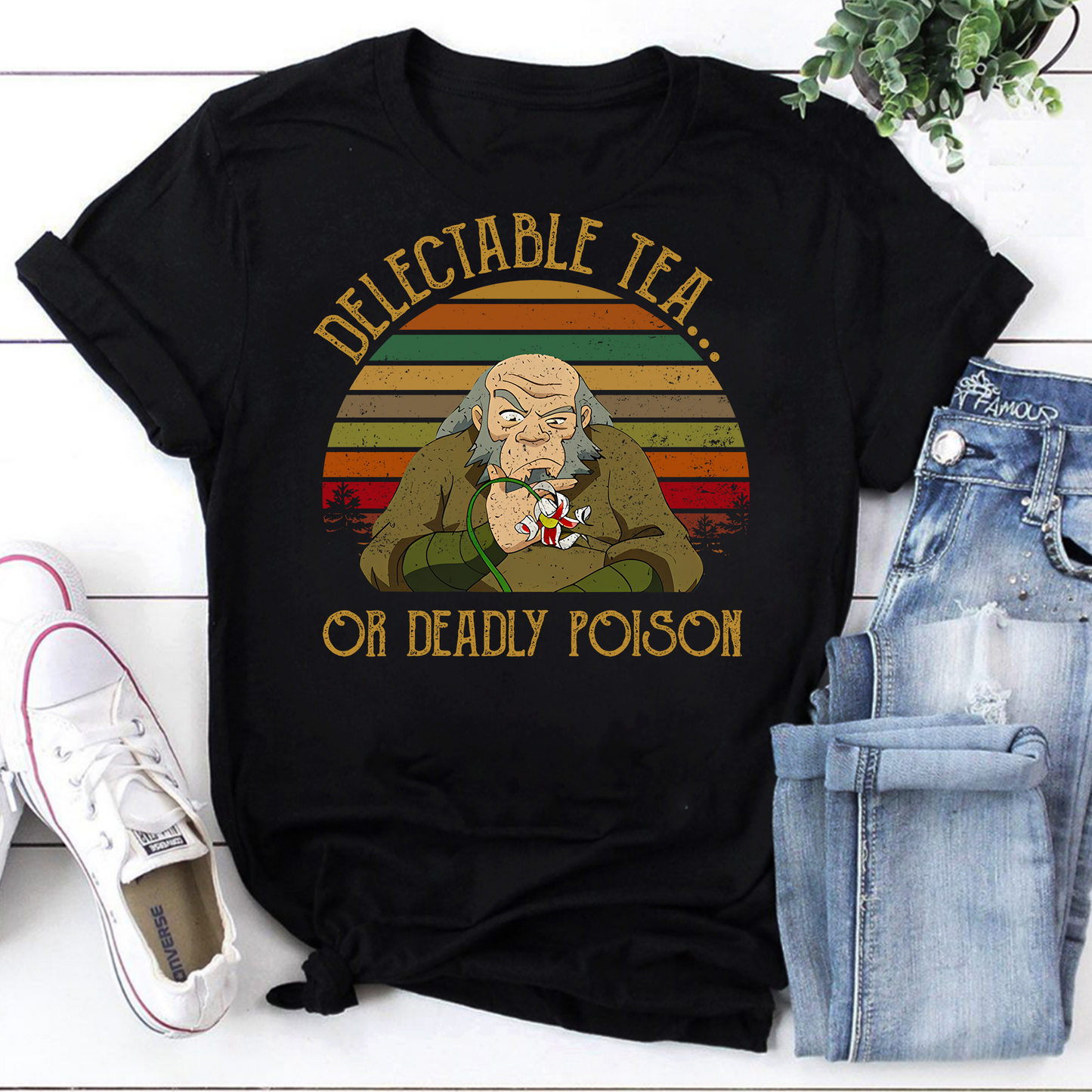 Avatar Iroh Delectable Tea Or Deadly Poison Unisex Vintage T-Shirt