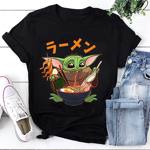 Baby Yoda Eating Ramen The Mandalorian Unisex T-Shirt