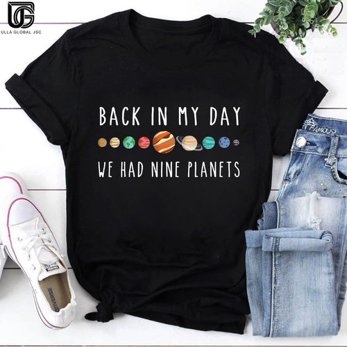 Back In My Day We Had Nine Planets Teacher Vintage T-Shirt