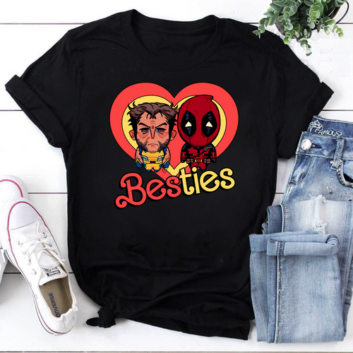 Besties Deadpool $ Wolverine Vintage T-Shirt