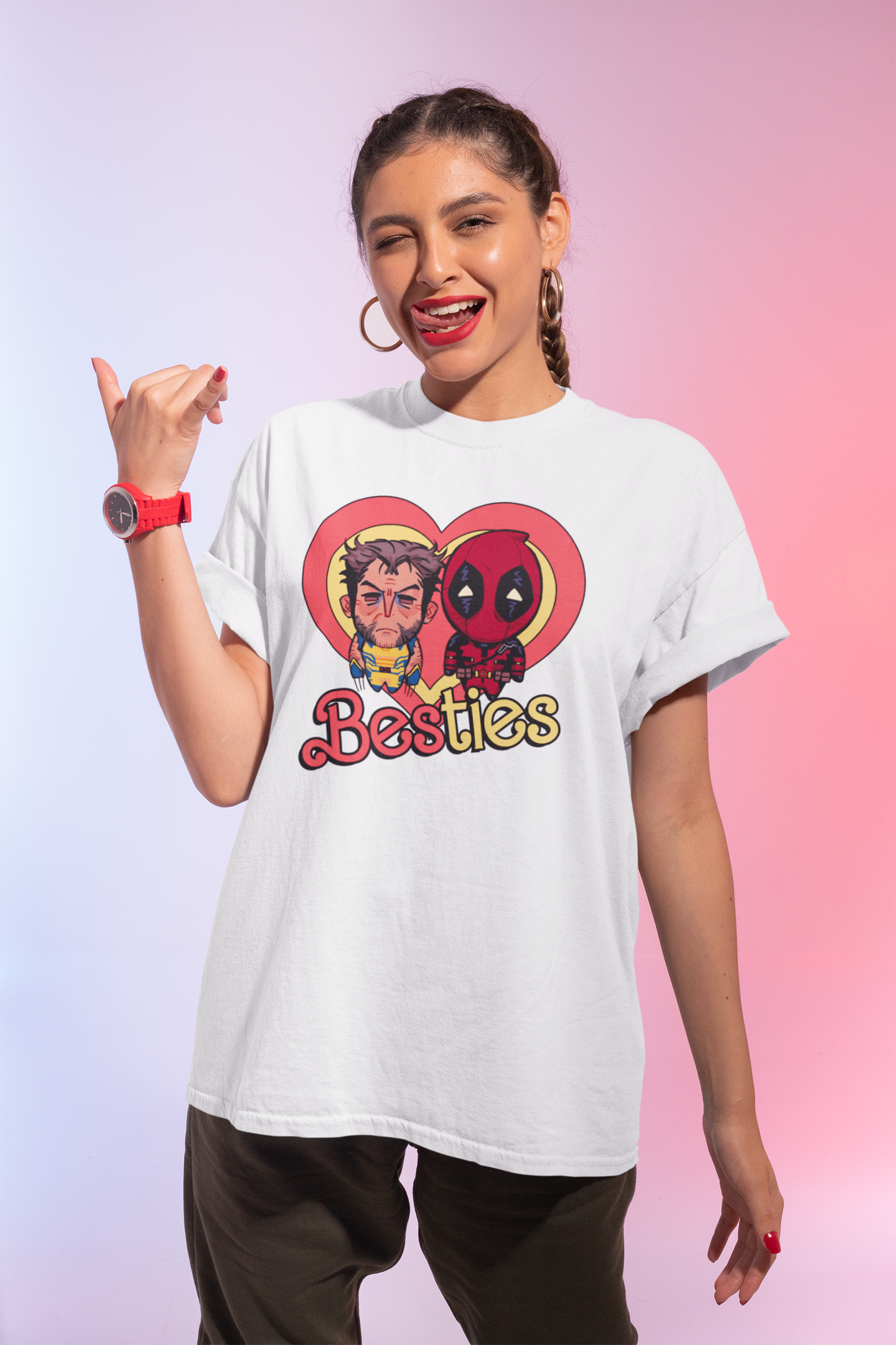 Besties Deadpool $ Wolverine Vintage T-Shirt