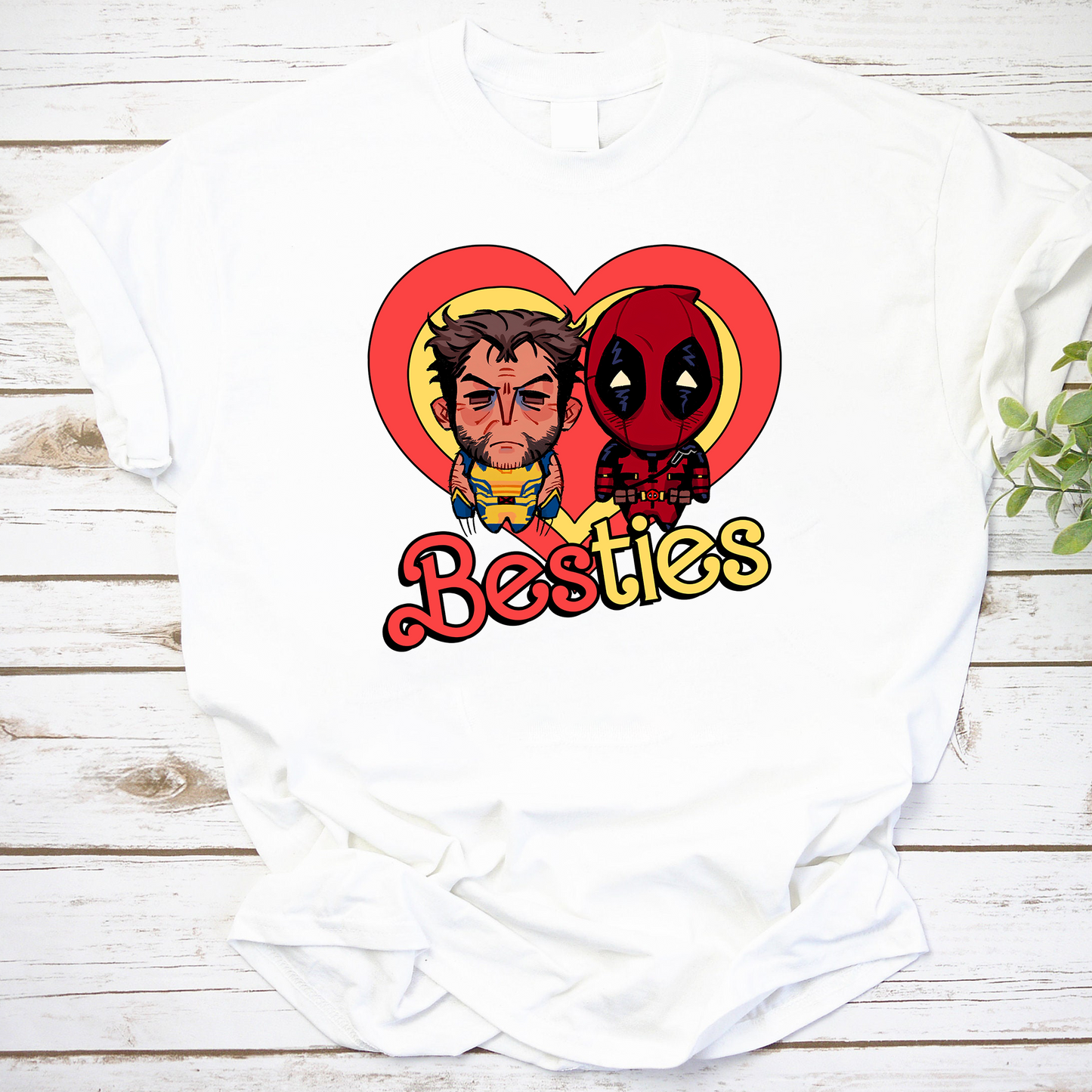 Besties Deadpool $ Wolverine Vintage T-Shirt