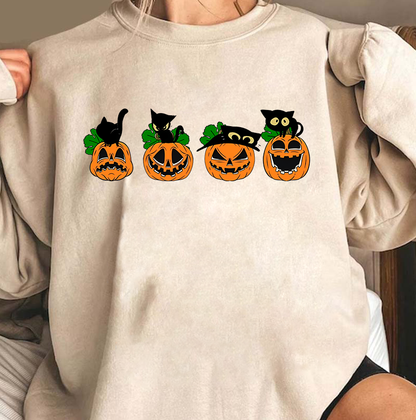 Vintage Black Cat Halloween T-Shirt