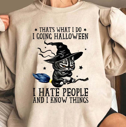 Black Cat Meme Halloween T-Shirt