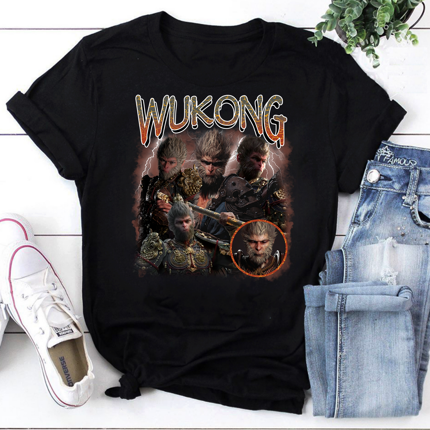 Black Myth Wukong Bootleg Vintage T-Shirt