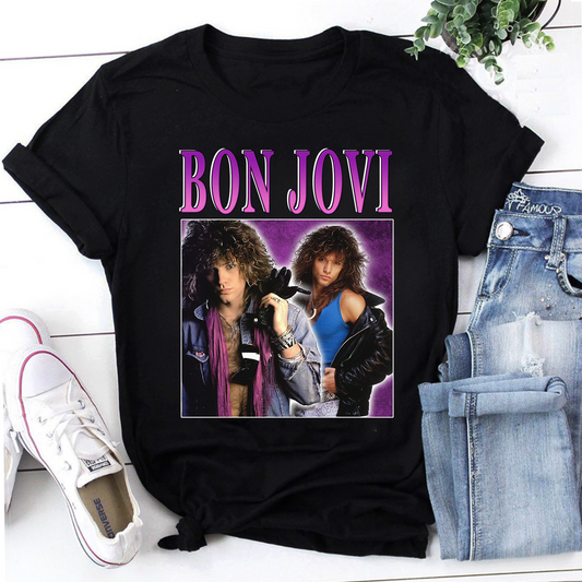 Bon Jovi Homage Vintage T-Shirt, Jon Bon Jovi Shirt, Bon Jovi Band Shirt