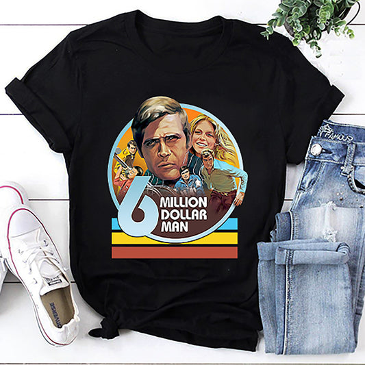 Boy Girl Six Million Dollar Man Retro Vintage T-Shirt