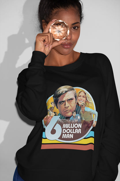 Boy Girl Six Million Dollar Man Retro Vintage T-Shirt