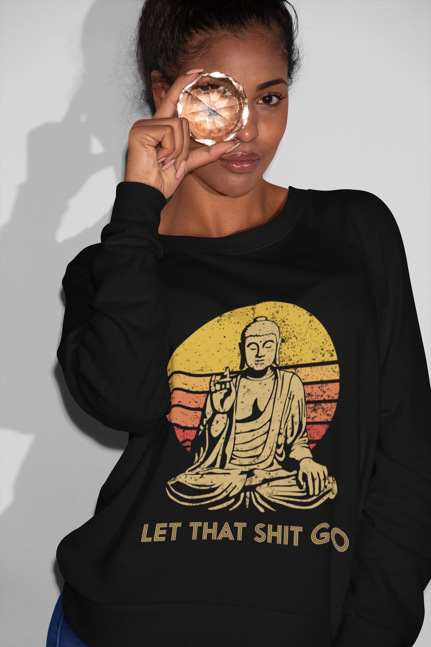 Buddha Yoga Let That Shit Go Sunset T-Shirt