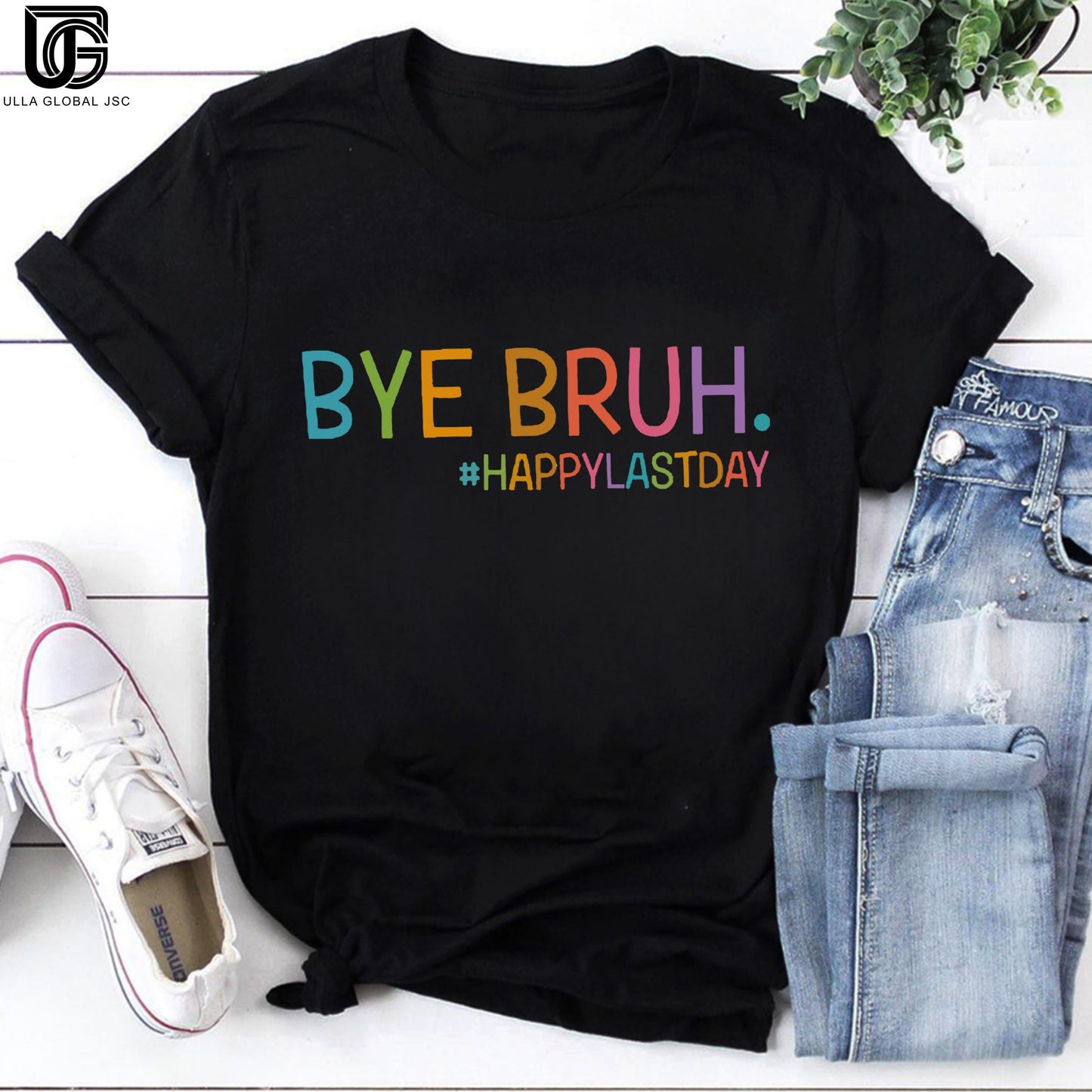 Bye Bruh Happy Last Day Teacher Vintage T-Shirt