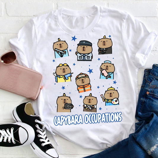 Capybara Occupations Shirt, Cute Animals Shirt