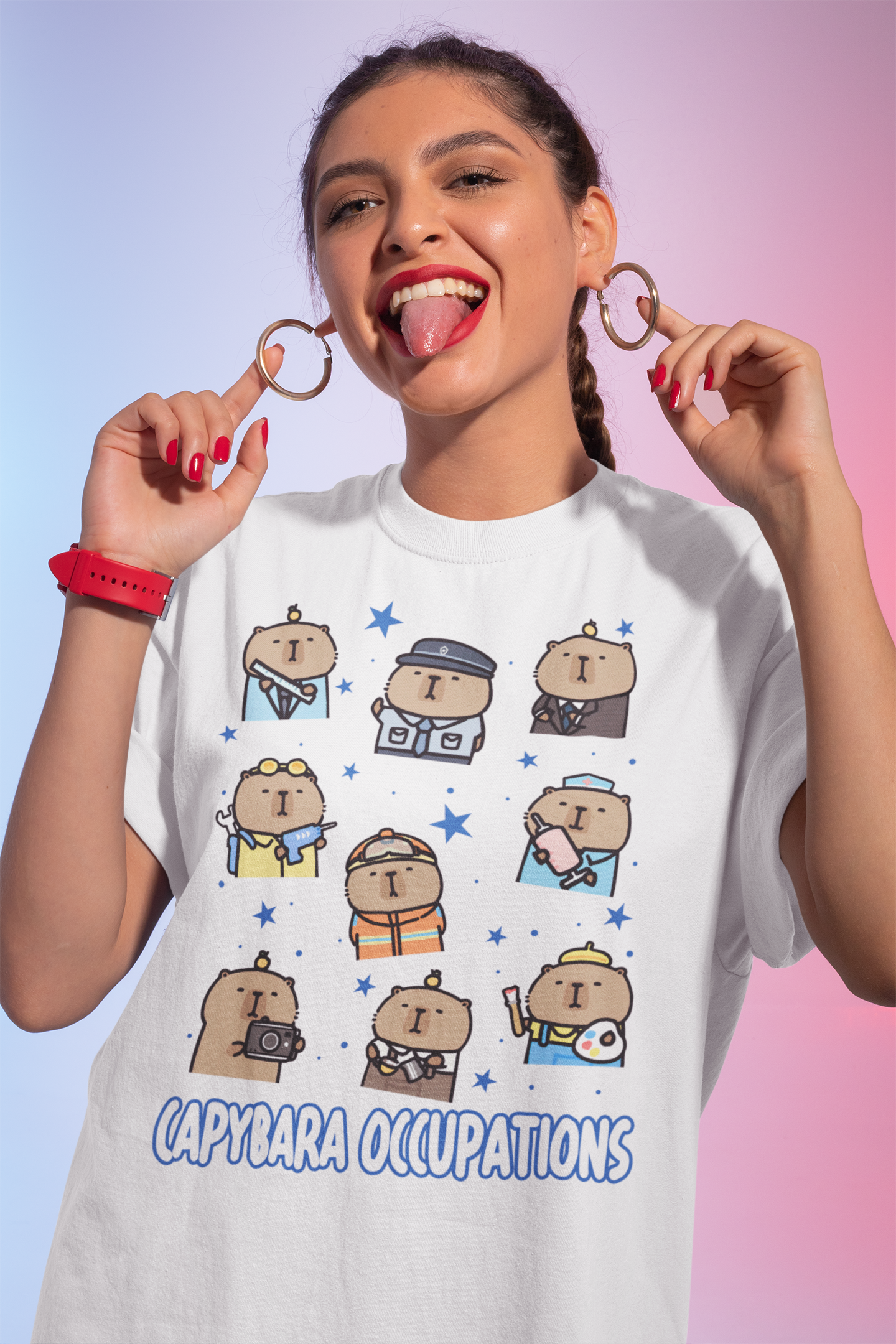 Capybara Occupations Shirt, Cute Animals Shirt