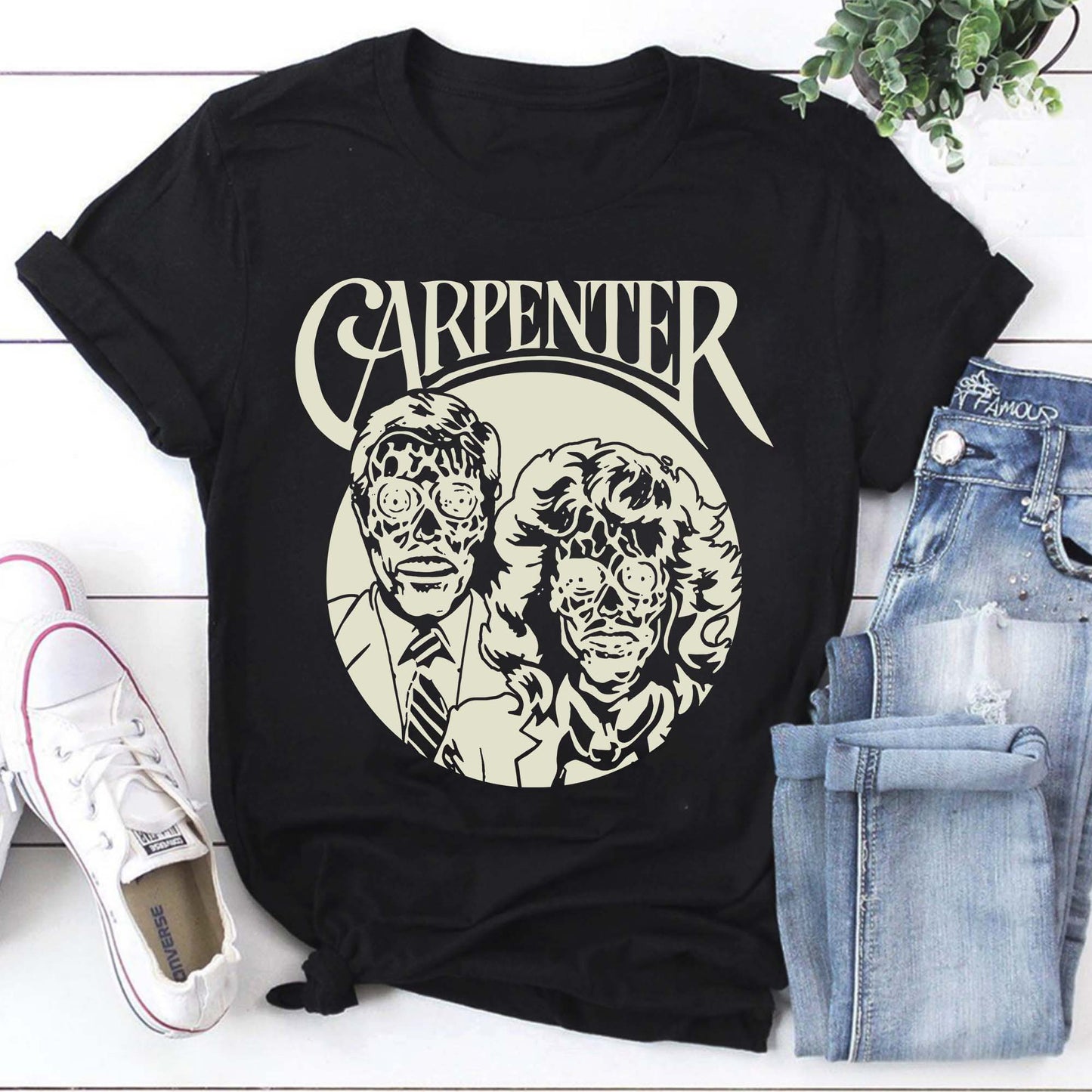 Carpenter Zombies Retro T-Shirt