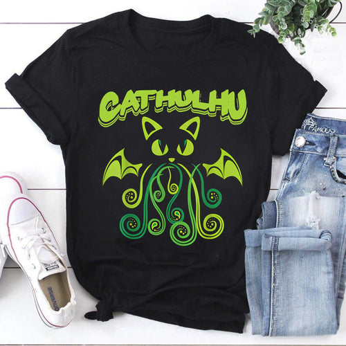 Cathulhu Shirt, Kitten Evil Demon Cat Shirt, Funny Cat Shirt