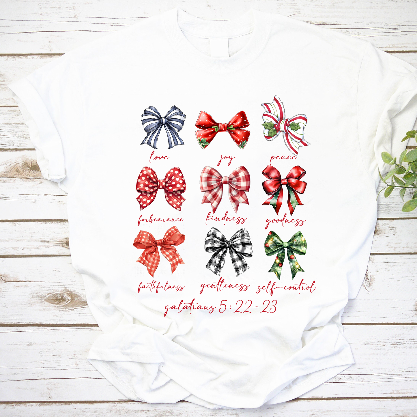 Christmas Coquette Bow T-Shirt