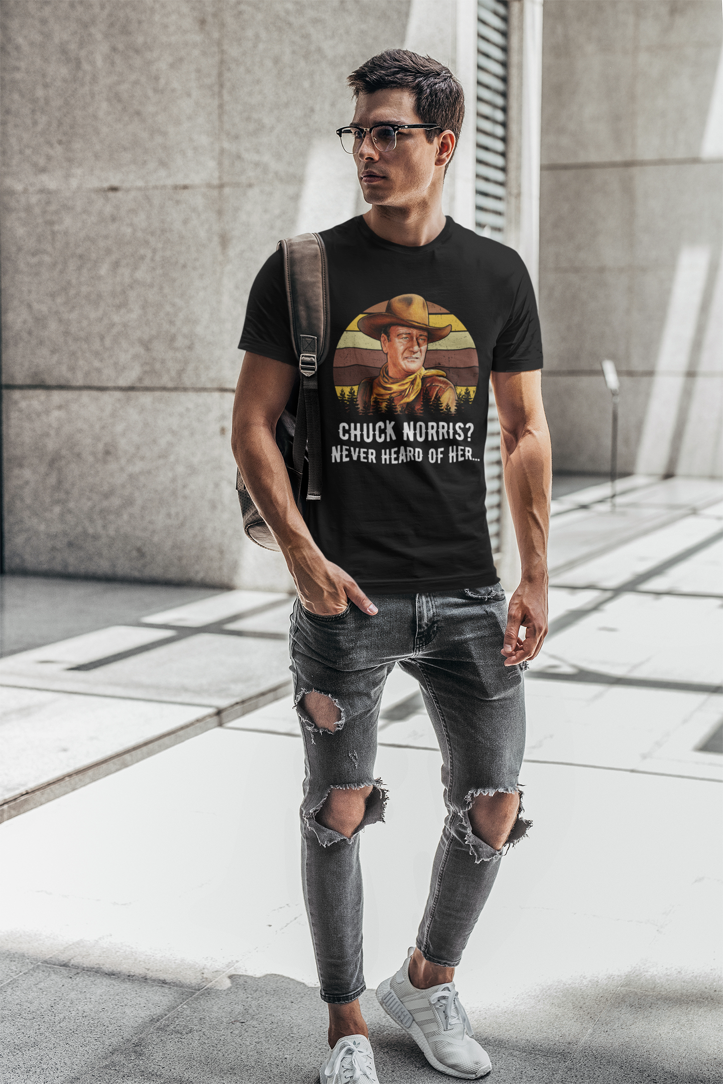 Chuck Norris Never Heard Of Her Vintage T-Shirt