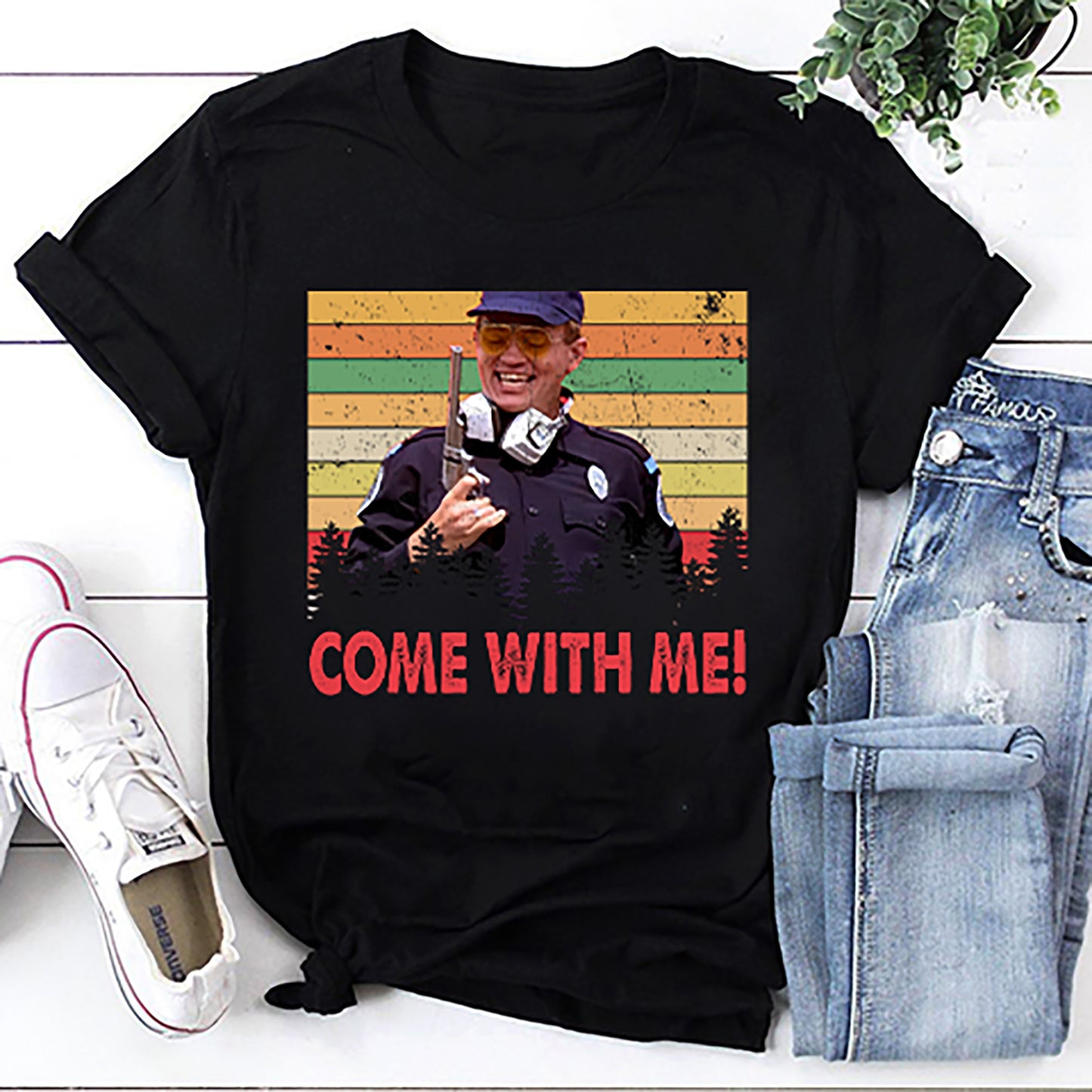 Come With Me Eugene Tackleberry David Police Academy T-Shirt