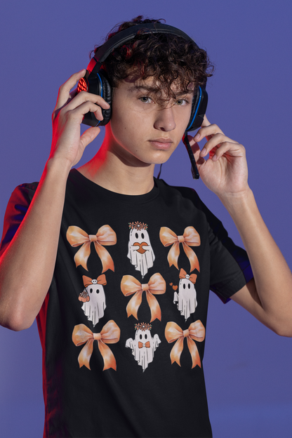 Cute Pumpkin Ghost Coquette Vintage T-Shirt