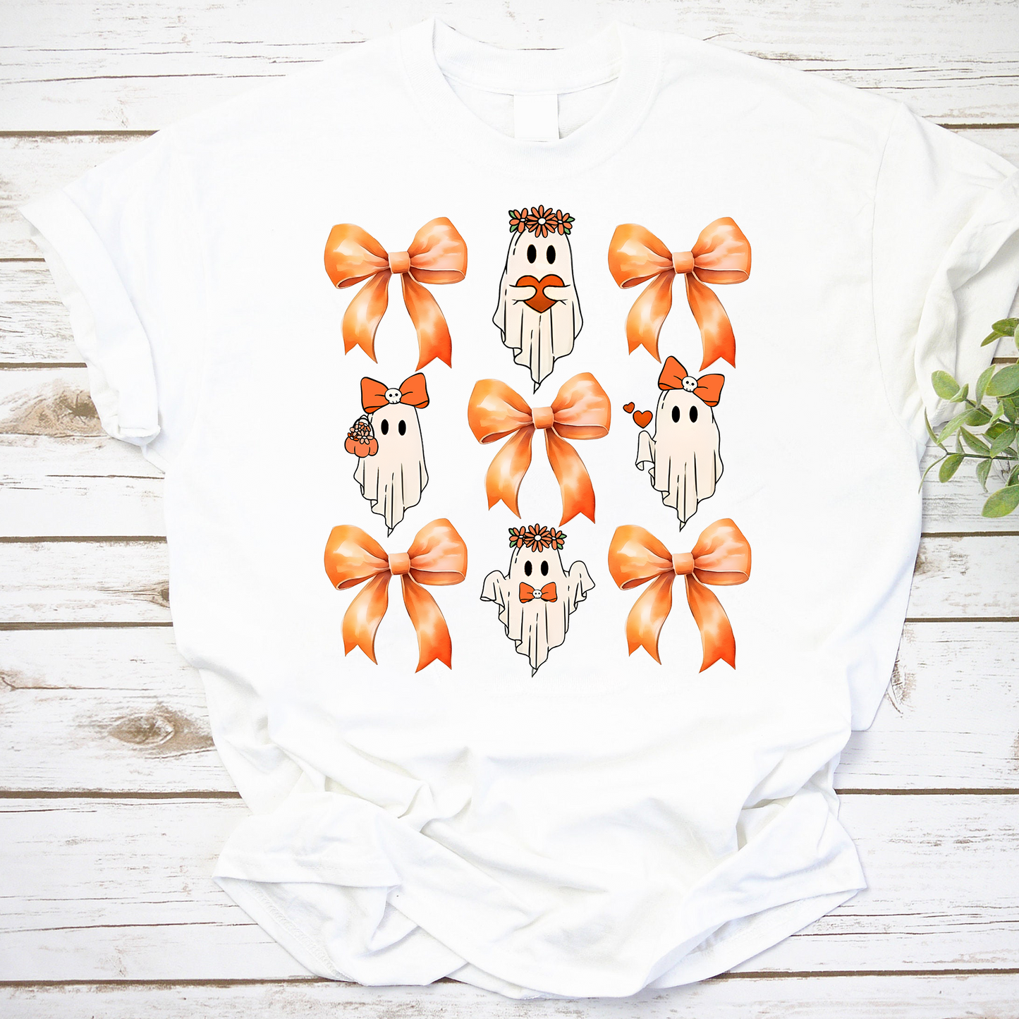Cute Pumpkin Ghost Coquette Vintage T-Shirt