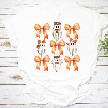 Cute Pumpkin Ghost Coquette Vintage T-Shirt