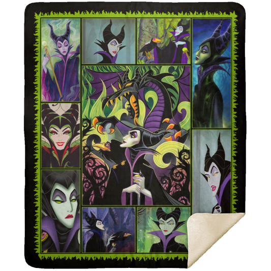 Maleficent Villain Fleece Blanket, Premium Sherpa Blanket, Maleficent Quilt, Maleficent Movie Quilt, Mistress of All Evil Quilt	MSHM Premium Sherpa Blanket 50x60