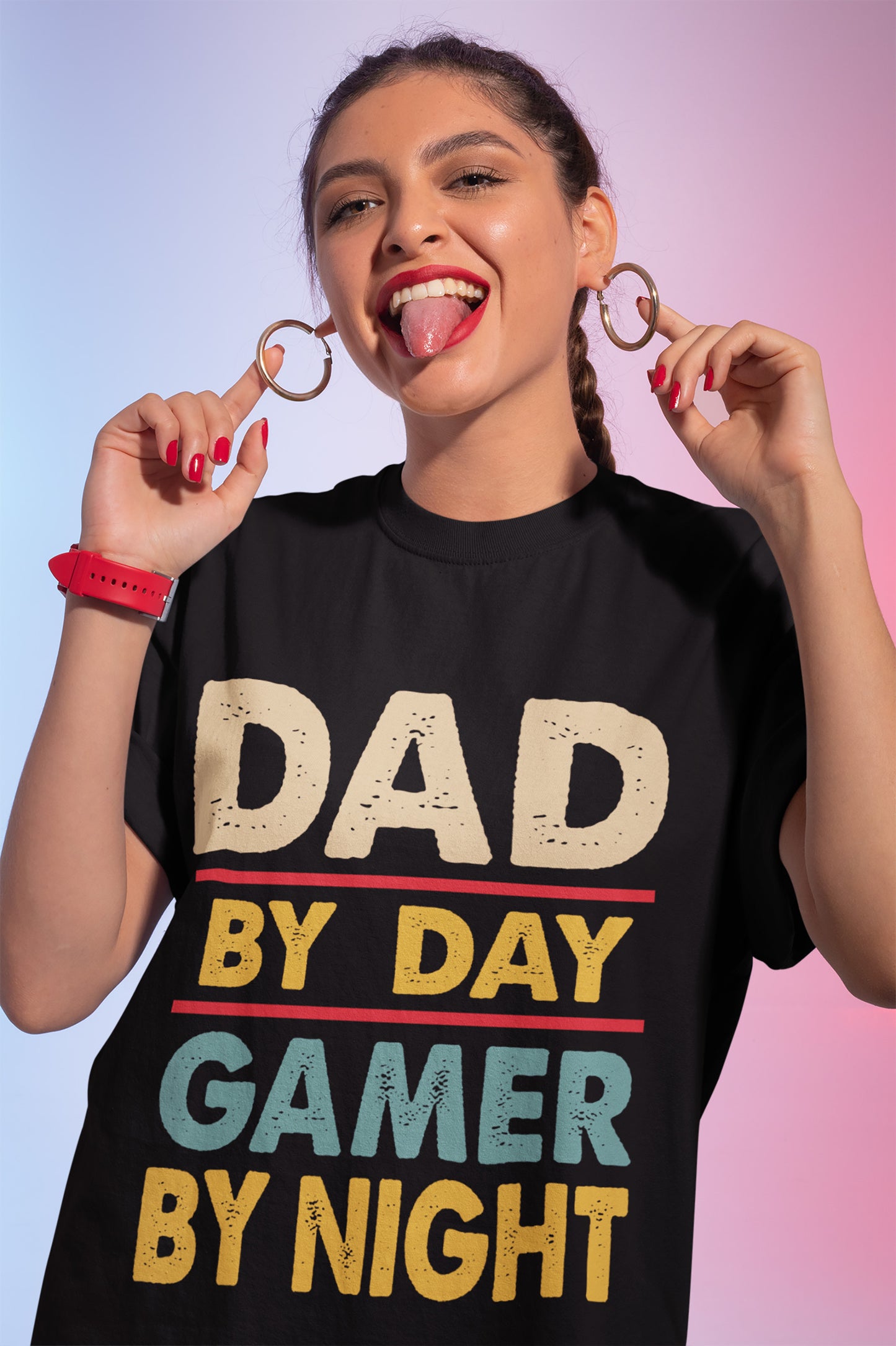 Dad By Day Gamer By Night For Daddy T-Shirt