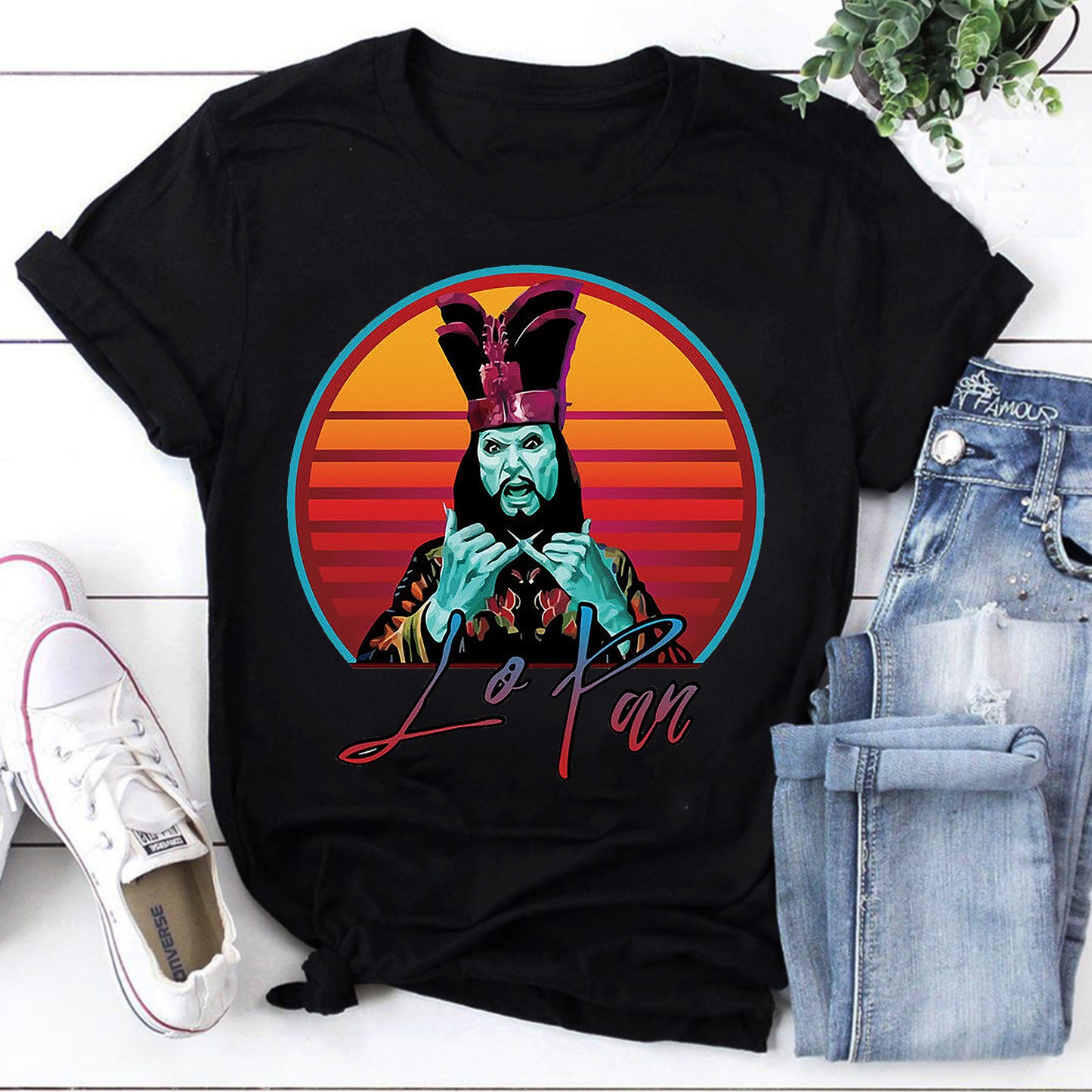 David Lo Pan Big Trouble In Little China Movie Vintage T-Shirt