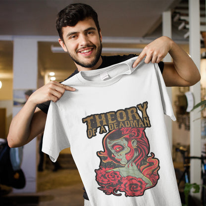 Dazzling Red Rose Woman Theory Of A Deadman Unisex T-Shirt