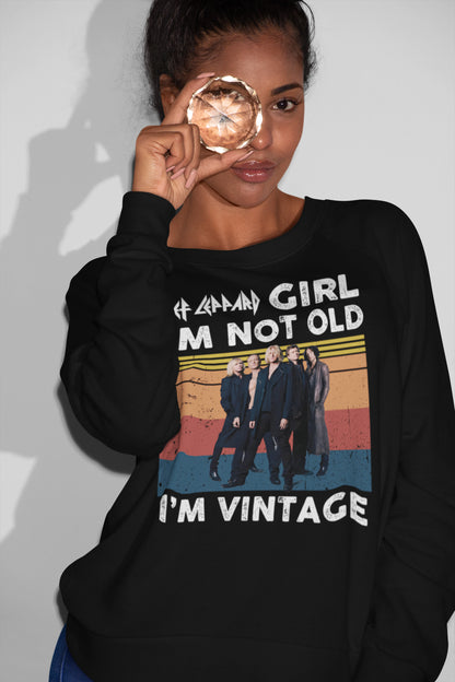 Def Leppard Lovers I’m Not Old I’m Vintage Black T Shirt