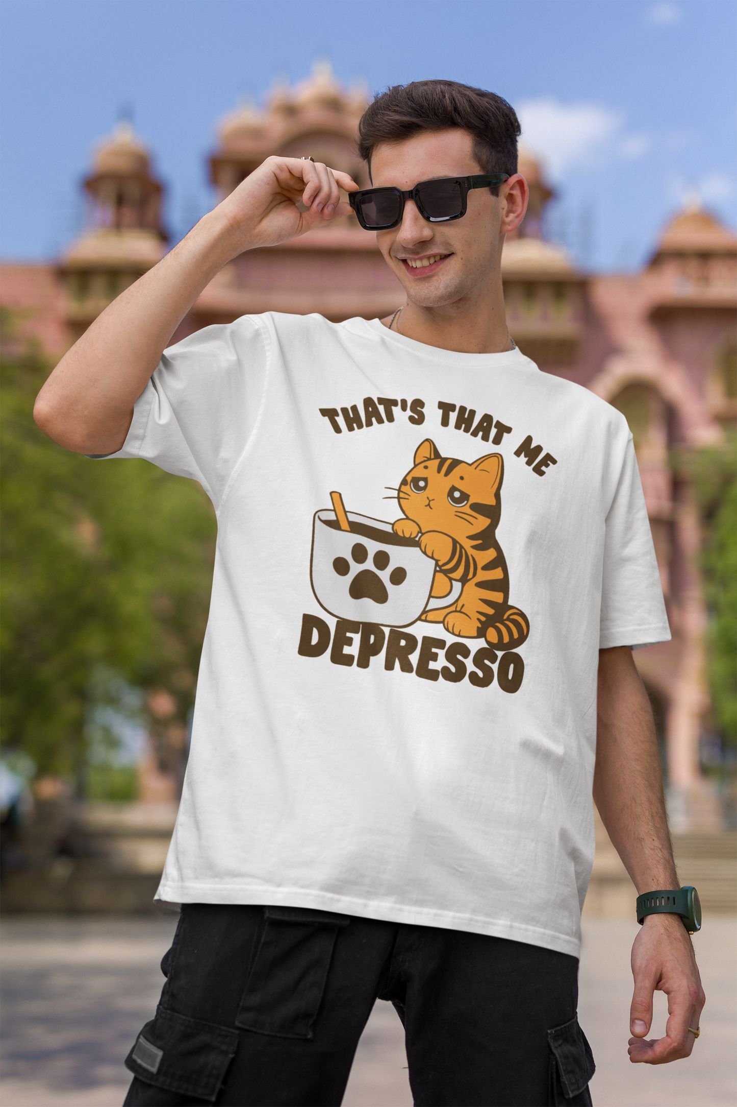 Depresso Cat Vintage T-Shirt