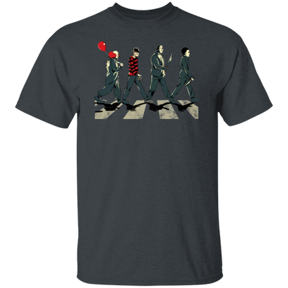 Horror Movie Characters Abbey Road T-Shirt - leleart