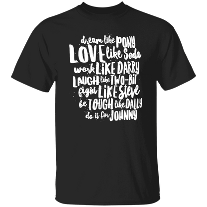 The Outsiders Character Names Funny Literature Teacher Vintage T-Shirt