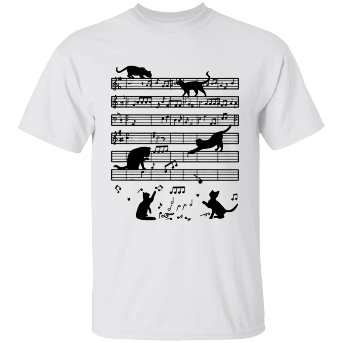 Music Note Cat Teacher Vintage G500B Youth 5.3 oz 100% Cotton T-Shirt - letter
