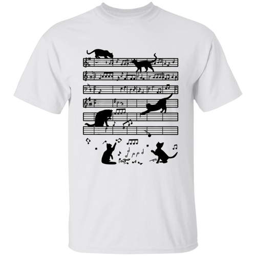 Music Note Cat Teacher Vintage G500B Youth 5.3 oz 100% Cotton T-Shirt - letter