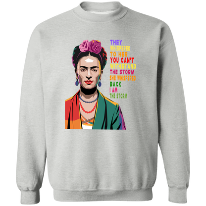 G180 Gildan Crewneck Pullover Sweatshirt 	I Am The Storm Women Black History Shirt