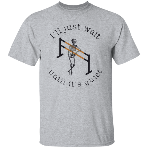 I'll Just Wait Dancing Gracefully Skeleton Teacher Vintage Unisex  T-Shirt - letter