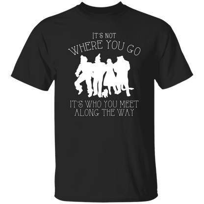 It's Not Where You Go It's Who You Meet Along The Way Funny Literature Teacher Vintage T-Shirt