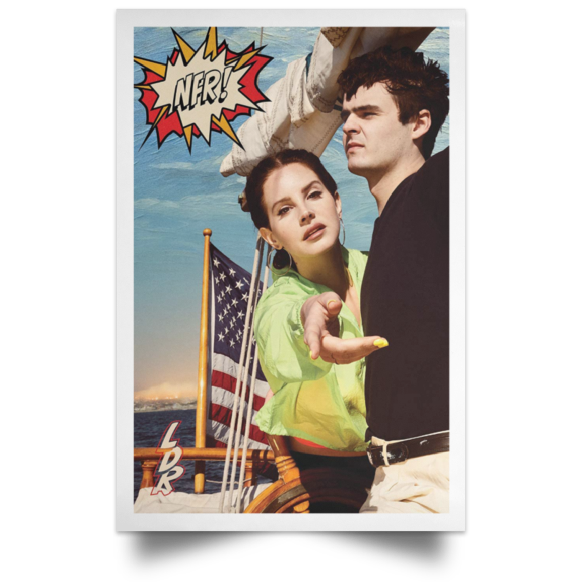 Norman F Rockwell Album Framed Canvas, Unframed Poster, Lana Del Rey Poster, Album Poster, Jack Antonoff Poster, Music Lovers Gift	POSPO Satin Portrait Poster