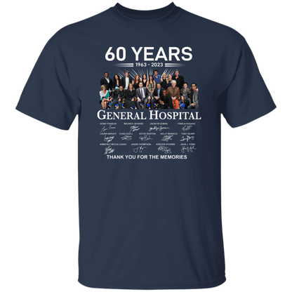 General Hospital 60 Years 1963 2023 Signatures Thank You For The Memories Vintage T-Shirt