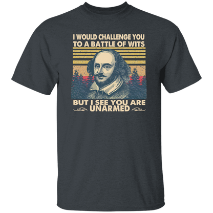 I Would Challenge You To Be A Battle Of Wits Funny Literature Teacher Vintage T-Shirt