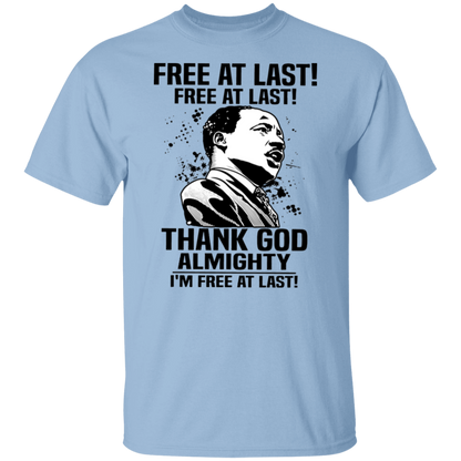 Free At Last Free At Last Thank God Almighty Martin Luther King Jr Speech Vintage T-Shirt