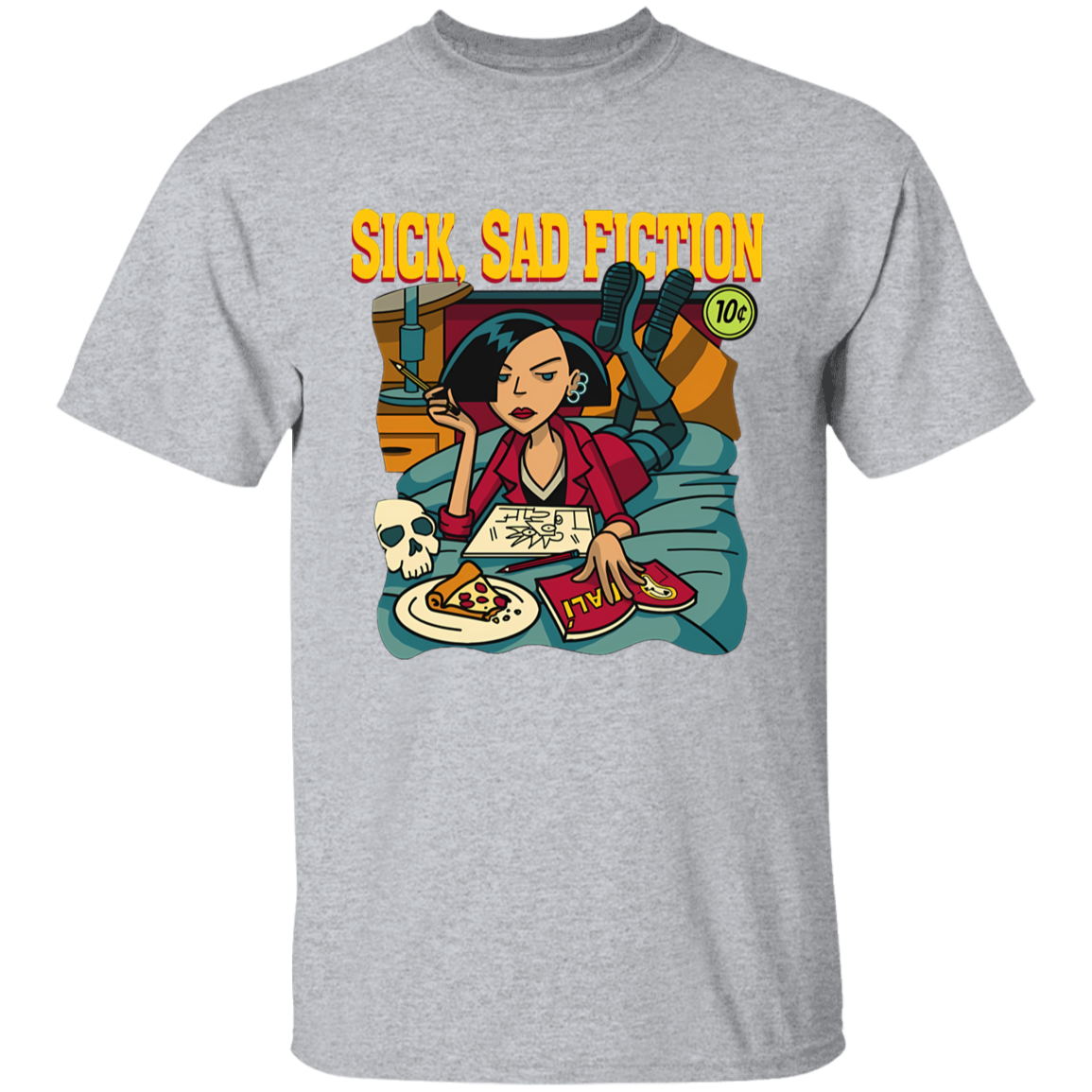 G500B Youth 5.3 oz 100% Cotton T-Shirt Sick Sad Fiction - Jane Lane Classic T-Shirt