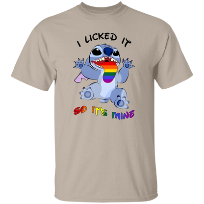 I Love Movie Lilo And Stitch Lgbt Pride I Licked It So It Mine Lesbian Vintage T-Shirt