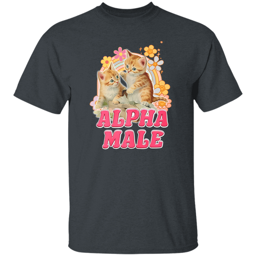 Alpha Male Cat Kitten Vintage T-Shirt, Alpha Male Shirt, Bootleg Shirts, Gifts For Teens, Cute Kittens Shirt, Funny Meme Shirt	G500 5.3 oz. T-Shirt