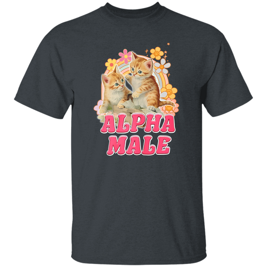 Alpha Male Cat Kitten Vintage T-Shirt, Alpha Male Shirt, Bootleg Shirts, Gifts For Teens, Cute Kittens Shirt, Funny Meme Shirt	G500 5.3 oz. T-Shirt